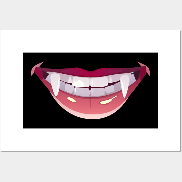 Vampire Fangs Wall Art by The Gift Hub